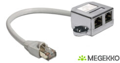 DeLOCK 65177 tussenstuk voor kabels RJ-45 2 x RJ-45 Grijs
