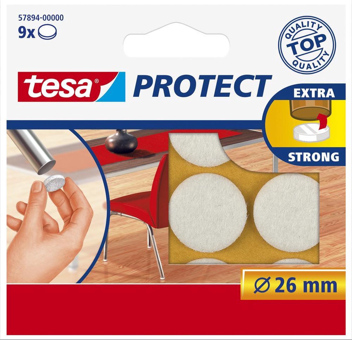 TESA Protect vloerbeschermer voor meubilair 9 stuk(s) Rond