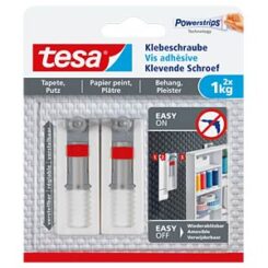 tesa Klebeschraube verstelbaar Tapete & Putz tot 1kg 2St.
