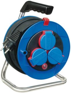 Brennenstuhl 15m H05RR-F 3G1,5 power uitbreiding 3 AC-uitgang(en) Zwart, Blauw, Rood