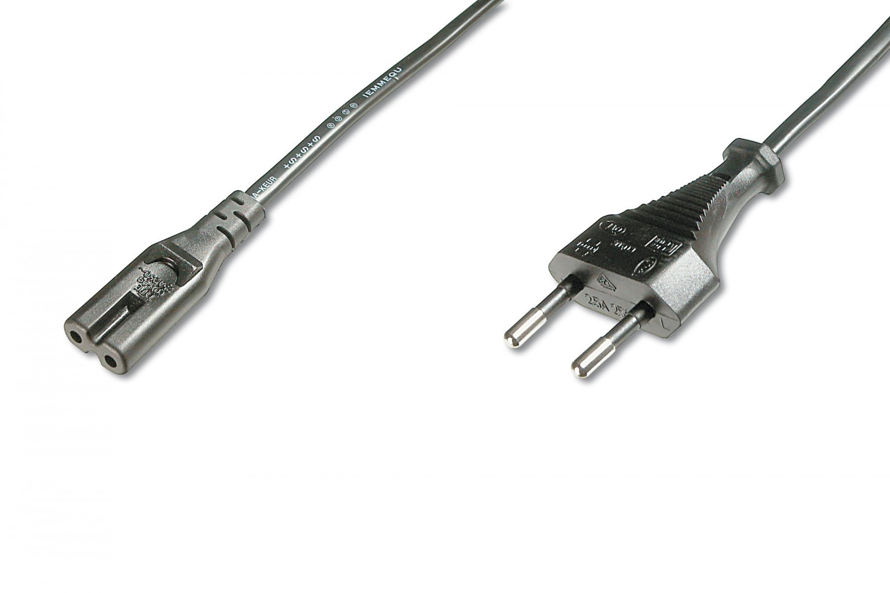 Digitus AK-440104-018-S electriciteitssnoer Zwart 1,8 m C7 stekker