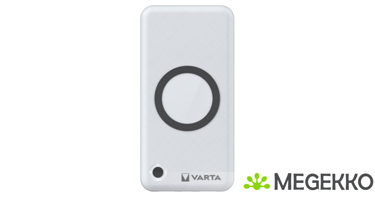 Varta 57908 101 111 powerbank Lithium-Polymeer (LiPo) 15000 mAh Draadloos opladen Wit