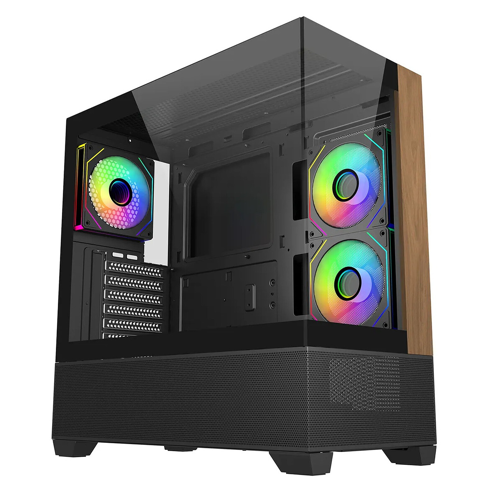Cooler Master Elite 690 Wood Midi Tower Zwart