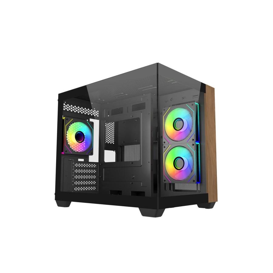 Cooler Master Elite 481 Wood Mini Tower Zwart