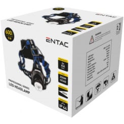 Entac EHL-ZOOM-5W-ALU zaklantaarn Zwart Lantaarn aan hoofdband LED