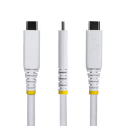 StarTech.com 1m USB4 Kabel, 40Gbps, USB-IF Gecertificeerde USB-C Kabel, 240W PD, 8K 60Hz/4K 240Hz DP2.1 DP40, TPE Mantel, Thunderbolt 4 Compatibel, Wit - Afbeelding 3