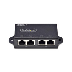 StarTech.com 2-Port Gigabit Midspan PoE+ Injector, 10/100/1000Mbps, PoE+ (802.3af/at), 30W, 1Gbps Ethernet, Wandmonteerbaar, Onbeheerde Inline Power Over Ethernet - Afbeelding 4