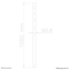 Neomounts FPMA-CP100BLACK Verlengbuis TV-beugel plafond - h 100 cm - Afbeelding 4