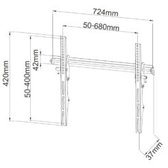 Techly ICA-PLB-133LTY 165,1 cm (65") Zwart - Afbeelding 4
