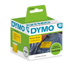 DYMO originele LabelWriter grote verzendlabels/naamkaarten | 54 mm x 101 mm | zwart op geel | Rol van 220 zelfklevende etiketten | Geschikt voor de LabelWriter labelprinters | Gemaakt in Europa - Afbeelding 3