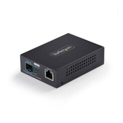 StarTech.com 10GbE SFP+ Glasvezel Media Converter, 10 Gigabit Ethernet RJ-45 naar 10GBASE-X SFP+, Single-Mode, Multi-Mode, 16K Jumbo Frames, TAA