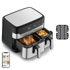 Tefal Dual Easy Fry & Grill Easy Fry & Grill Dual EY905D air fryer met dubbele lades - 8 programma's - 5,2 L + 3,1 L - Afbeelding 2