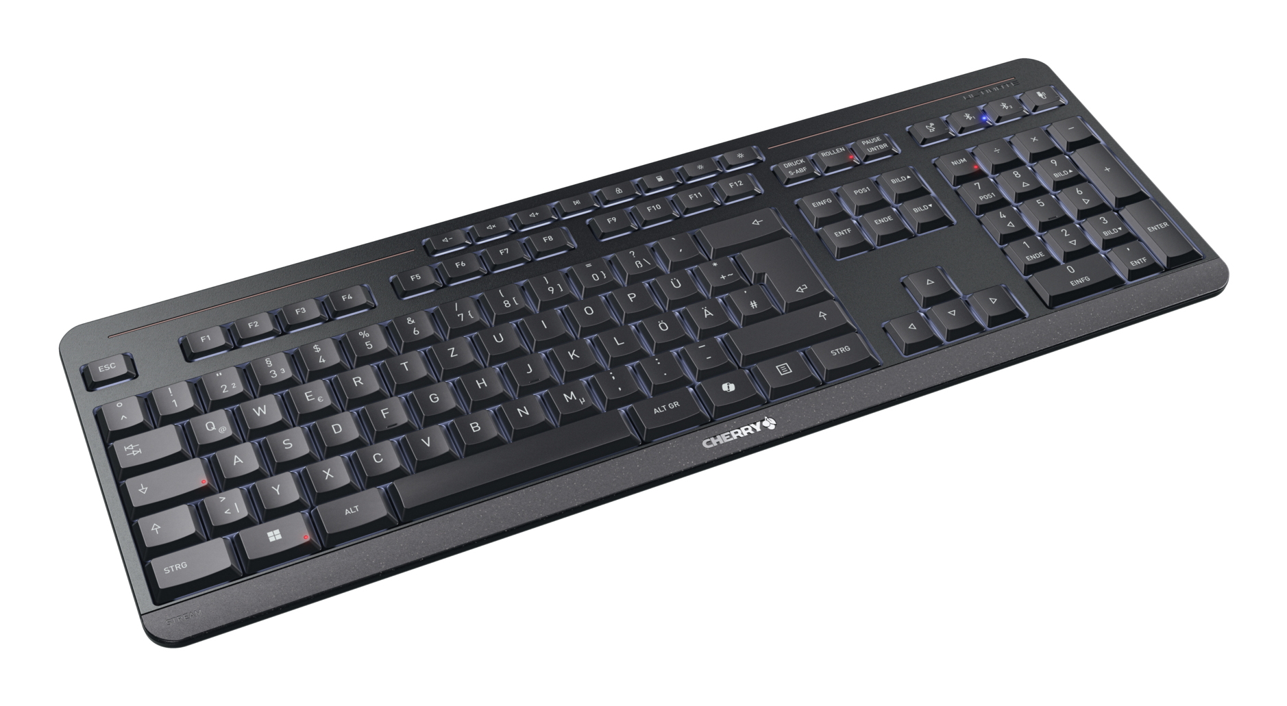 CHERRY Stream keyboard ultimate toetsenbord Thuis/Werk USB + RF Wireless + Bluetooth QWERTZ Duits Zwart - Afbeelding 3