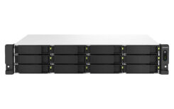 QNAP TS-1264U-RP NAS Rack (2U) Intel® Celeron® 8 GB DDR4 0 TB QNAP QTS Aluminium, Zwart