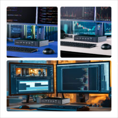 StarTech.com 4-port DisplayPort KVM-switch met Mouse Roaming en Multi-View / Picture-in-Picture, 4K 60Hz, USB 3.0 hub (5Gbps), Hotkey Bediening, TAA Compliant - Afbeelding 7