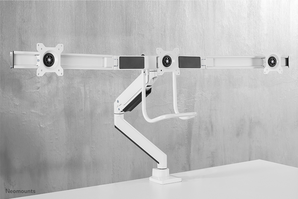 Neomounts NM-D775DX3WHITE flat panel bureau steun 68,6 cm (27") Wit - Afbeelding 12
