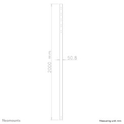 Neomounts FPMA-CP200 Verlengbuis TV-beugel plafond - h 200 cm - Afbeelding 4