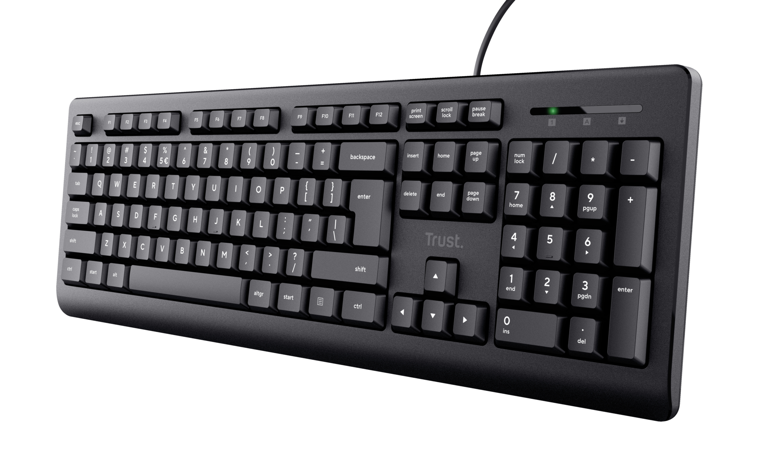 Trust TK-150 Toetsenbord - Bedraad toetsenbord – QWERTY US-indeling – Full-size toetsenbord – Business Model - Zwart - Afbeelding 2