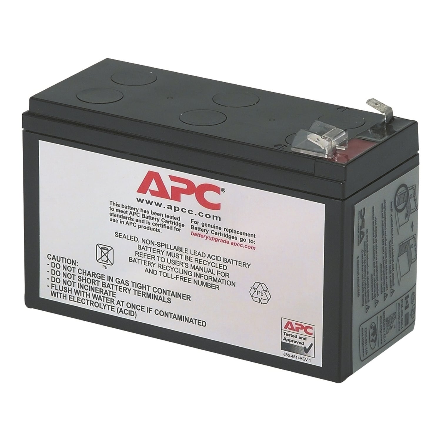 APC vervangende accu 12V-7,2Ah met 2 jaar garantie - Afbeelding 3