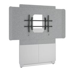Middle Atlantic FM-DS-4875FW-CD8W tv-bevestiging 190,5 cm (75") Licht Grijs, Zilver, Wit