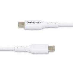StarTech.com 3m USB-C Laadkabel, Charge & Sync, 60W (3A) PD, USB 2.0, Laptop Type C Laadkabel, TPE Mantel - Witte USB-C Oplaadkabel - Afbeelding 4