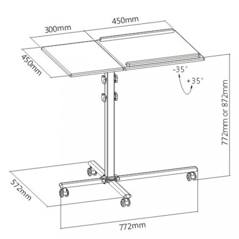 Techly ICA-TB TPM-2 laptopstandaard Zwart, Zilver - Afbeelding 4