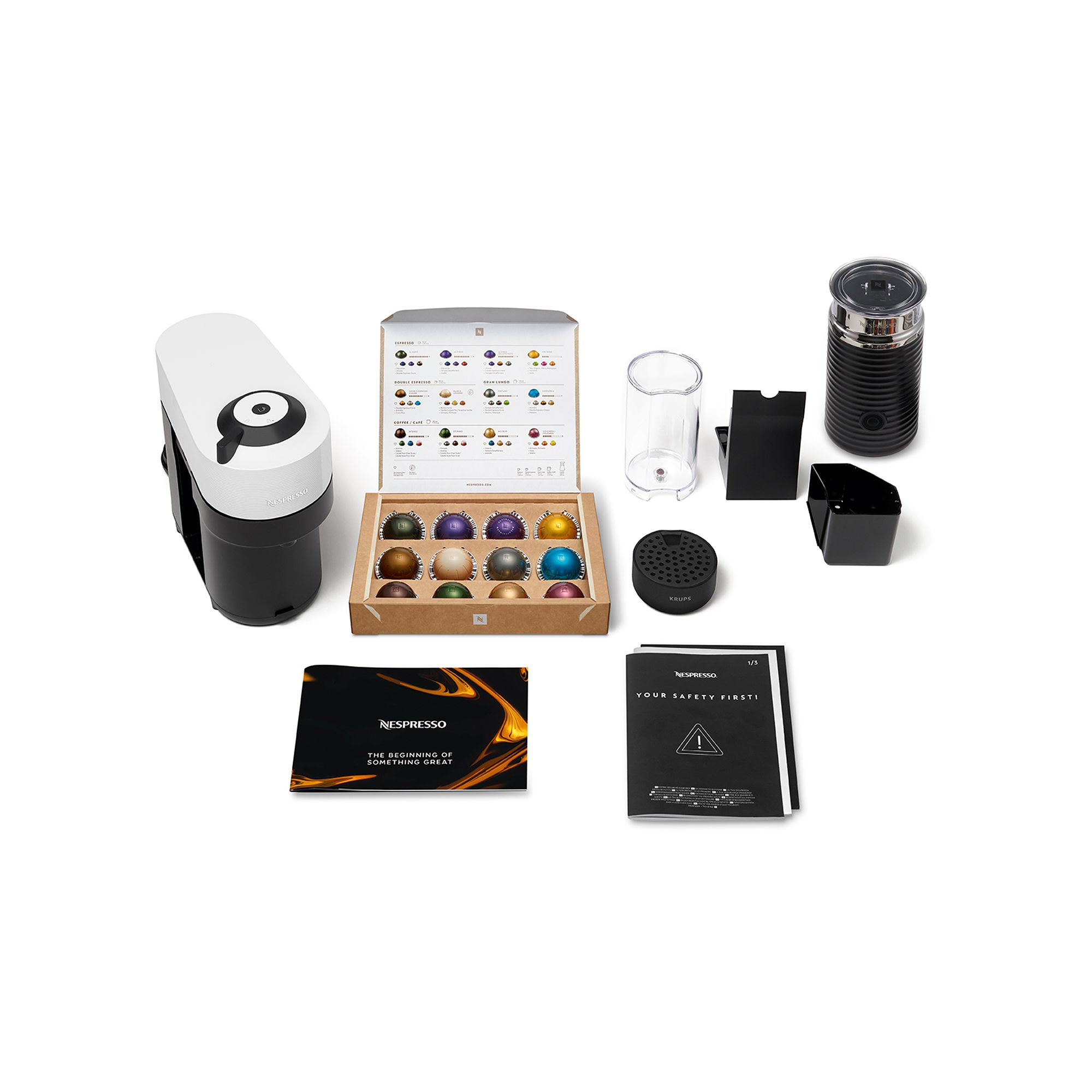 Krups Vertuo Pop Coconut White met Aeroccino XN9211 koffiecupmachine - Afbeelding 9