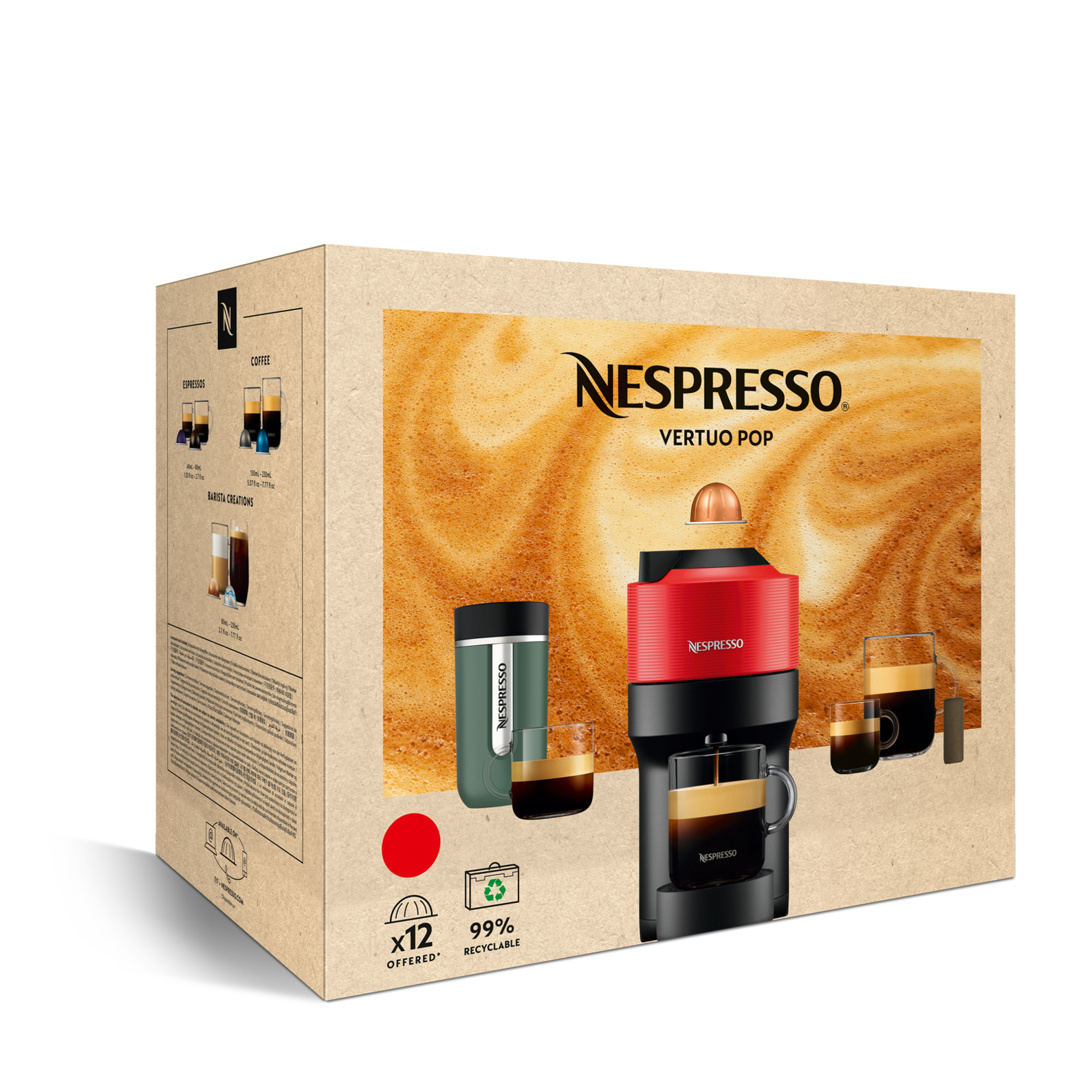 Krups Vertuo Pop Coconut White met Aeroccino XN9211 koffiecupmachine - Afbeelding 13