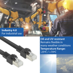 ACT Zwart 20 meter S/FTP CAT7 PUR flex patchkabel snagless met RJ45 connectoren (CAT6A compliant) - Afbeelding 8