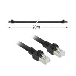 ACT Zwart 20 meter S/FTP CAT7 PUR flex patchkabel snagless met RJ45 connectoren (CAT6A compliant) - Afbeelding 9