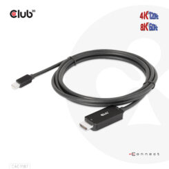 CLUB3D MiniDisplayPort kabel 1.4 naar HDMI met 4K120Hz/8K60Hz HDR10+ M/M 1.8m - Afbeelding 8
