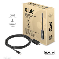 CLUB3D MiniDisplayPort kabel 1.4 naar HDMI met 4K120Hz/8K60Hz HDR10+ M/M 1.8m - Afbeelding 2