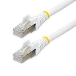 StarTech.com 50cm CAT6a Ethernet Kabel, Wit, Low Smoke Zero Halogen (LSZH), 10GbE 500MHz 100W PoE++ Snagless RJ-45 S/FTP Netwerk Patch Kabel met Trekontlasting, Fluke Tested/ETL - Afbeelding 2