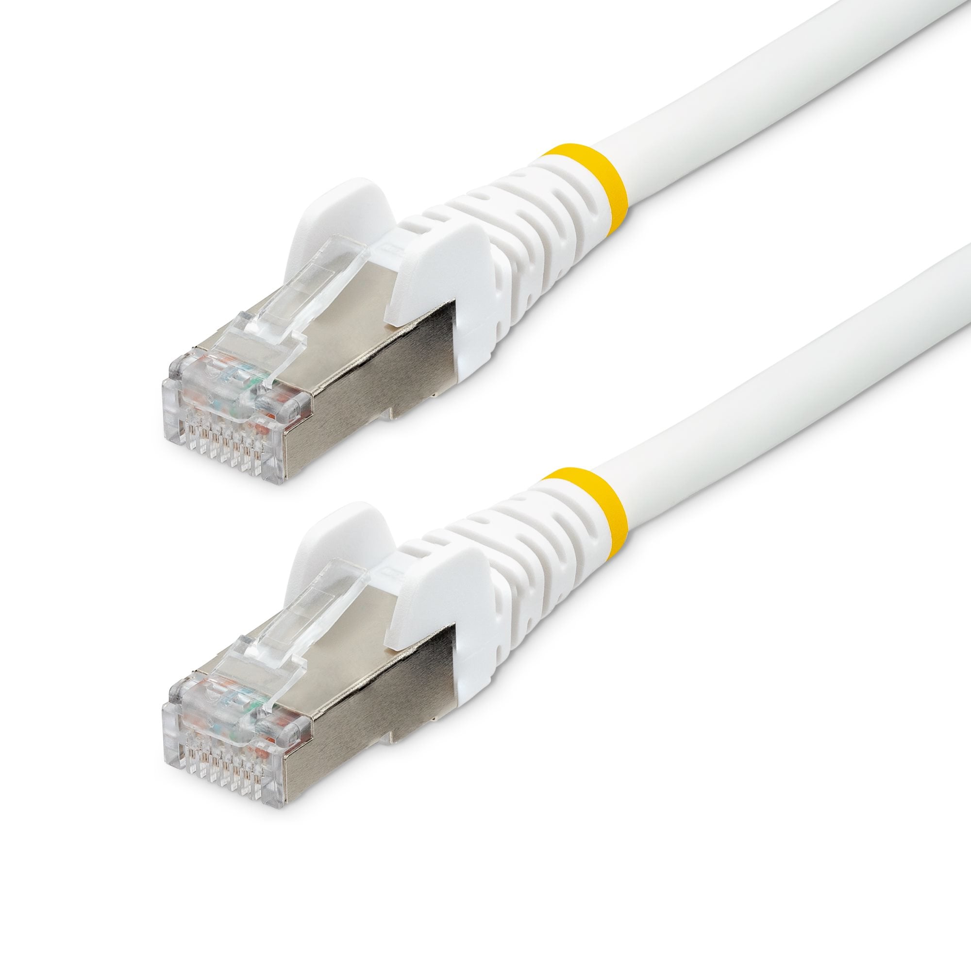 StarTech.com 50cm CAT6a Ethernet Kabel, Wit, Low Smoke Zero Halogen (LSZH), 10GbE 500MHz 100W PoE++ Snagless RJ-45 S/FTP Netwerk Patch Kabel met Trekontlasting, Fluke Tested/ETL - Afbeelding 2