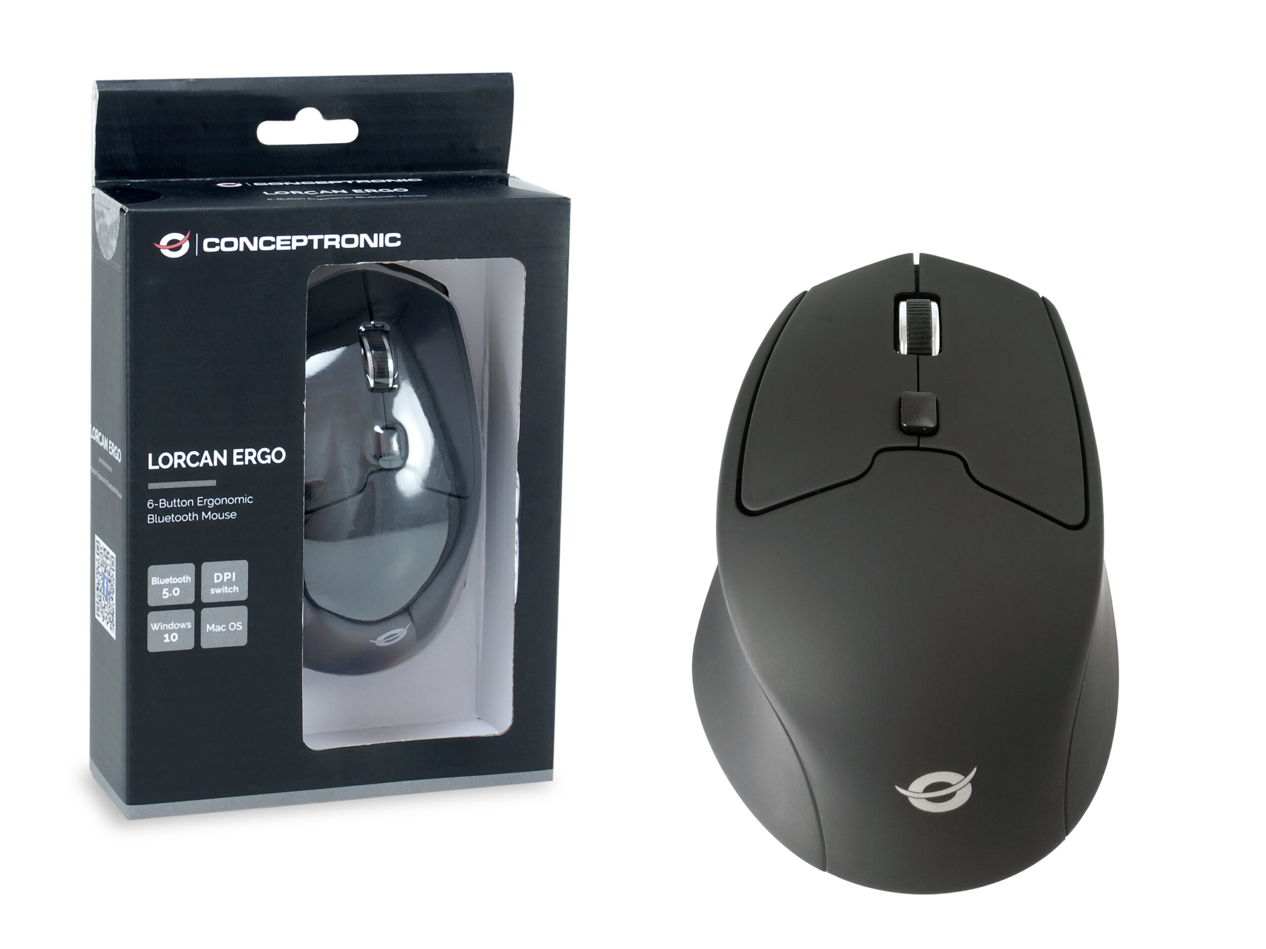 Conceptronic LORCAN02B Ergo muis Kantoor Rechtshandig Bluetooth Optisch 1600 DPI - Afbeelding 6