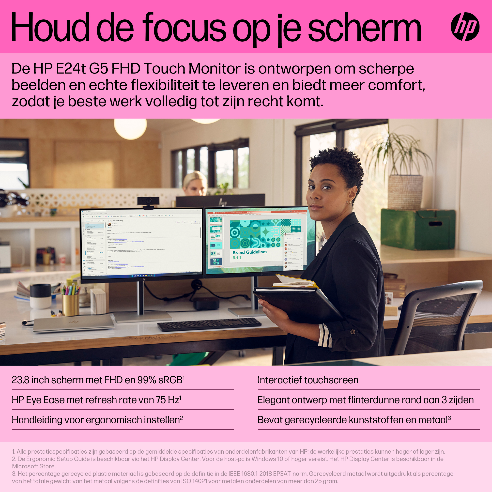 HP E24t G5 FHD Touch Monitor - Afbeelding 11