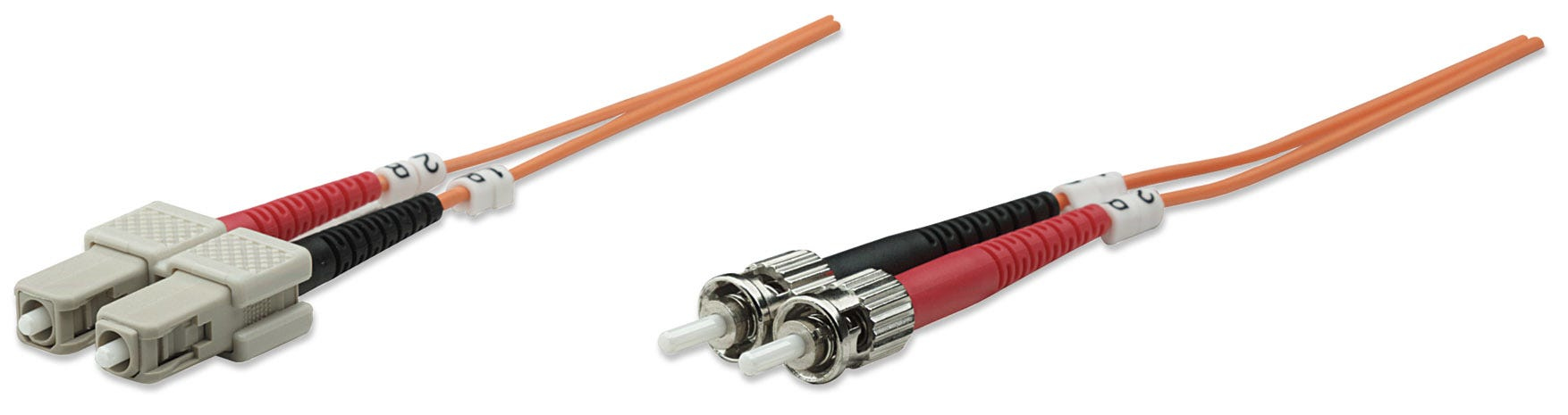 Intellinet 1m ST/SC InfiniBand en Glasvezelkabel Oranje - Afbeelding 2