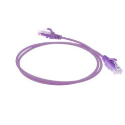 ACT Paarse 1 meter LSZH U/UTP CAT6 datacenter slimline patchkabel snagless met RJ45 connectoren - Afbeelding 3