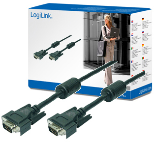 LogiLink VGA, M/M, 10m VGA kabel VGA (D-Sub) Zwart - Afbeelding 2