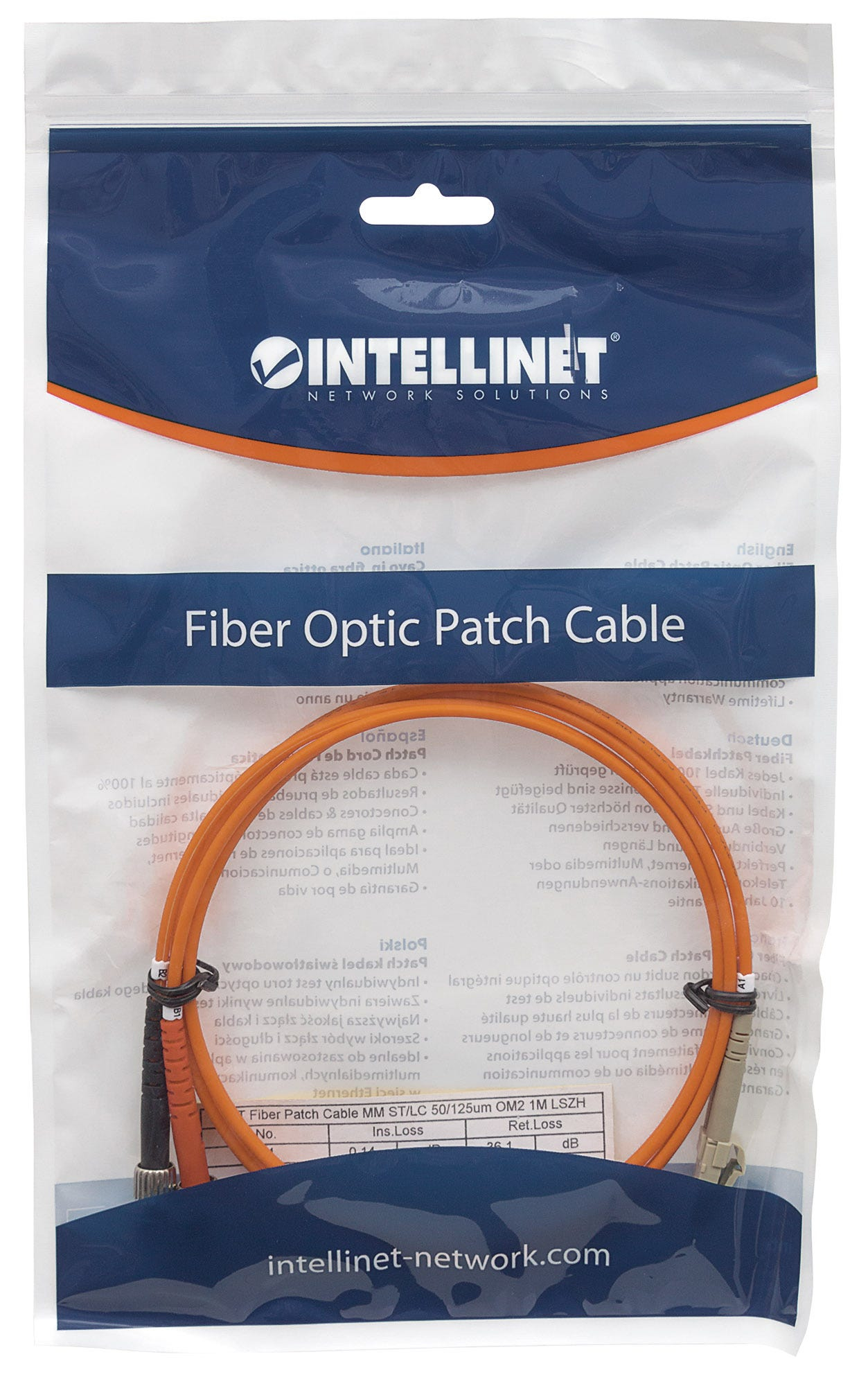 Intellinet 470445 InfiniBand en Glasvezelkabel 10 m LC ST Oranje - Afbeelding 6