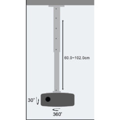 Techly ICA-PM 102XL projector beugel Plafond Zilver - Afbeelding 4