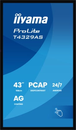 iiyama T4329AS-B1AG computer monitor 108 cm (42.5") 3840 x 2160 Pixels 4K Ultra HD LED Touchscreen Zwart - Afbeelding 5