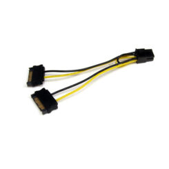 StarTech.com 15cm SATA Voeding naar 6-pins PCI Express Videokaart Voeding Verloopkabel - Afbeelding 2
