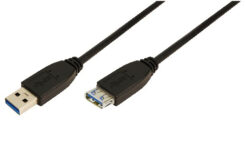 LogiLink 2m USB A - USB A 3.0 F/M USB-kabel USB 3.2 Gen 1 (3.1 Gen 1) Zwart - Afbeelding 2