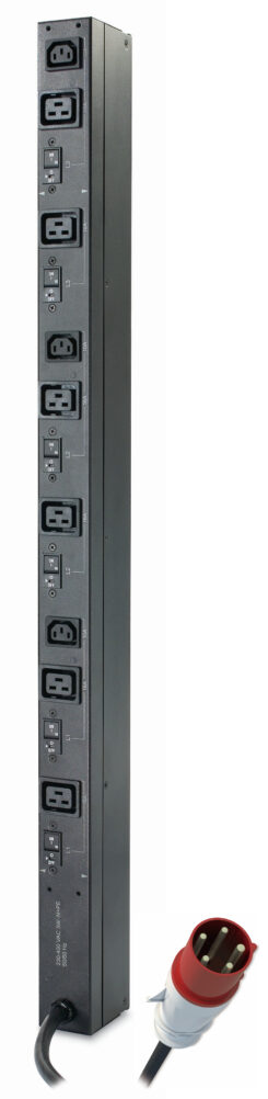 APC Rack PDU, Basic, ZeroU, 32A, 400V, (3x) C13 & (6x) C19, IEC 309 32A 3Fase stekker - Afbeelding 2