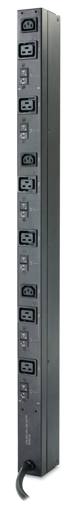 APC Rack PDU, Basic, ZeroU, 32A, 400V, (3x) C13 & (6x) C19, IEC 309 32A 3Fase stekker - Afbeelding 8