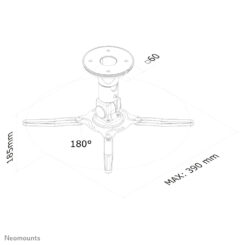 Neomounts BEAMER-C50 Beamer plafondbeugel - h 18,5 cm - full motion - Afbeelding 6