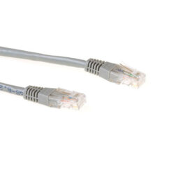 ACT Grijze 0,5 meter U/UTP CAT6A patchkabels met RJ45 connectoren