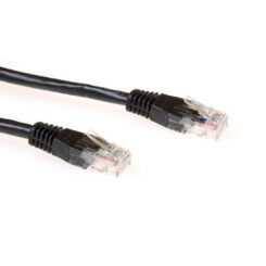 ACT Zwarte 7 meter U/UTP CAT6A patchkabels met RJ45 connectoren