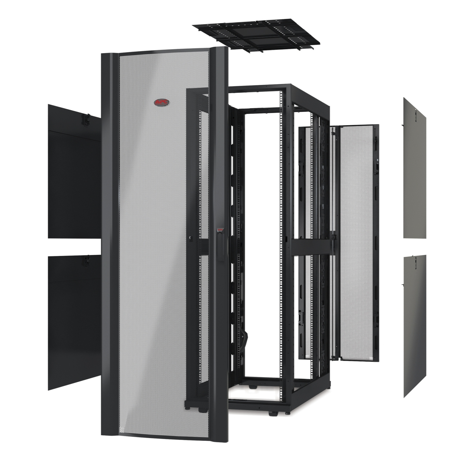 APC NetShelter SX 42U 600mm(b) x 1070mm(d) 19" IT rack, behuizing zonder deuren, zwart - Afbeelding 2
